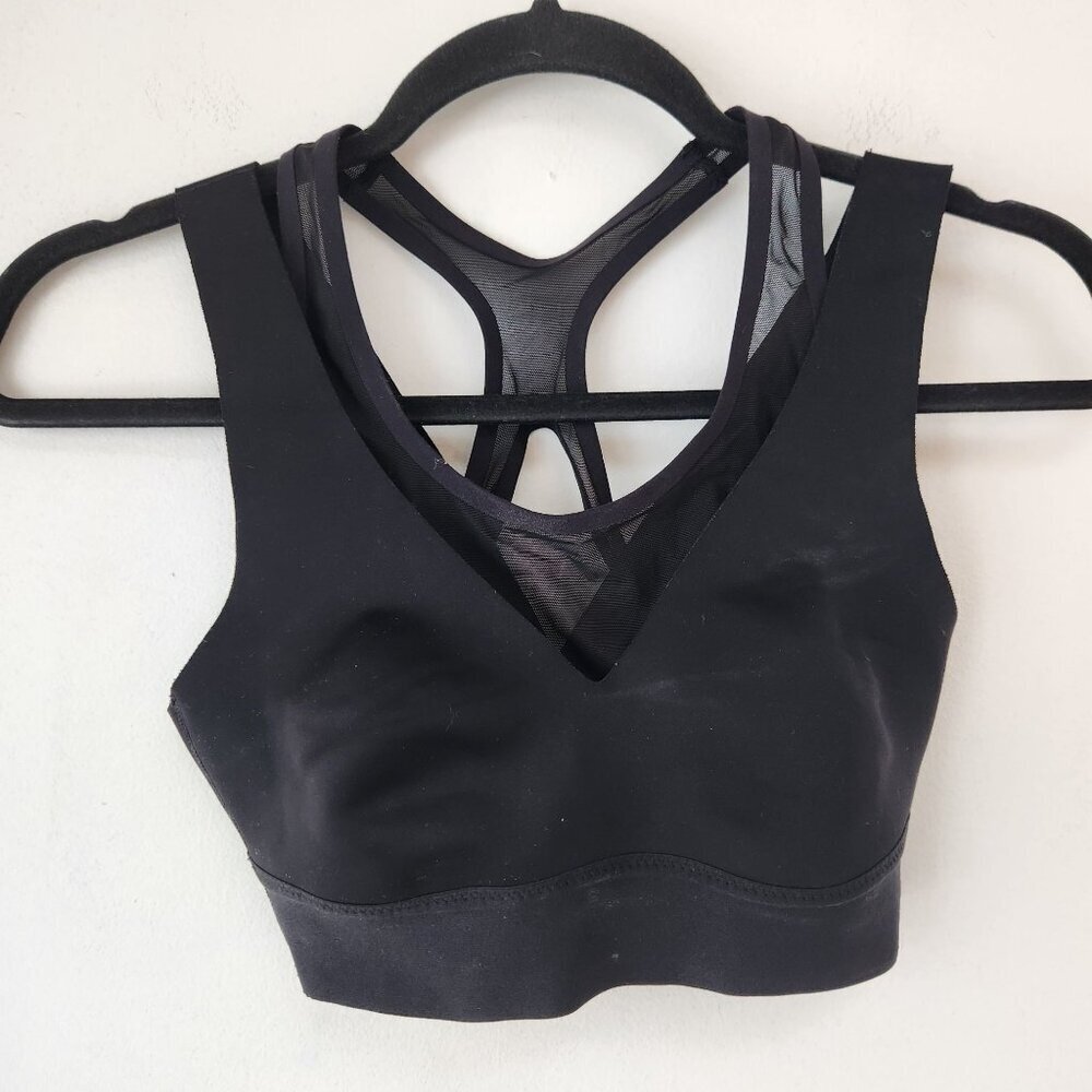 Athleta Strappy Black Sports Bra Racerback Style Activewear Running Women's XS